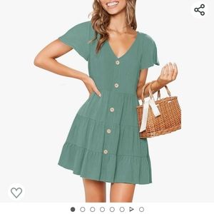 Teal Fit & Flare Dress